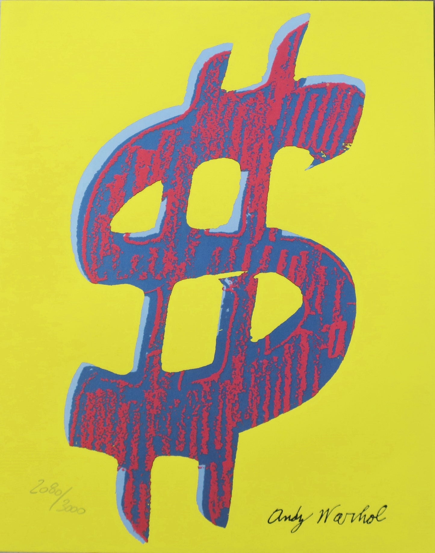 Andy Warhol $ Sign yellow